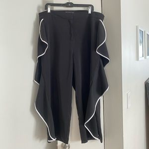 Eloquii dressy pant with white side flair seam